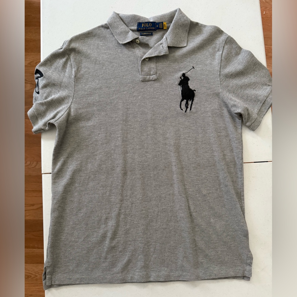 Medium slim fit Ralph Lauren Gray Polo Shirt